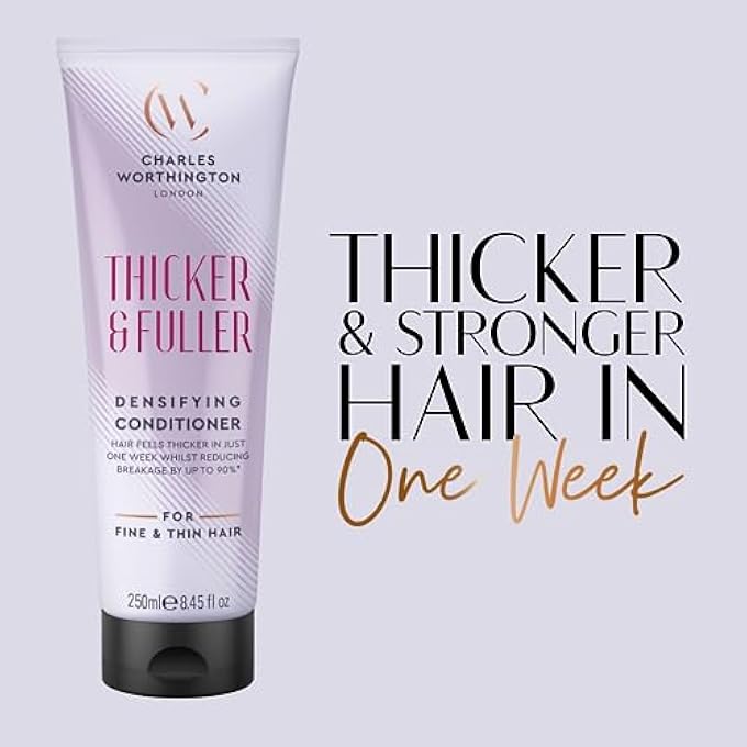 CHARLES WORTHINGTON THICKER AND FULLER DENSIFYING CONDITIONER, HAIR THICKENING CONDITIONER FOR FINE HAIR, HAIR THICKENING PRODUCTS FOR WOMEN AND MEN, SALON HAIR REPAIR, 250 ML - Image 2